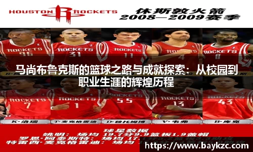 马尚布鲁克斯的篮球之路与成就探索：从校园到职业生涯的辉煌历程